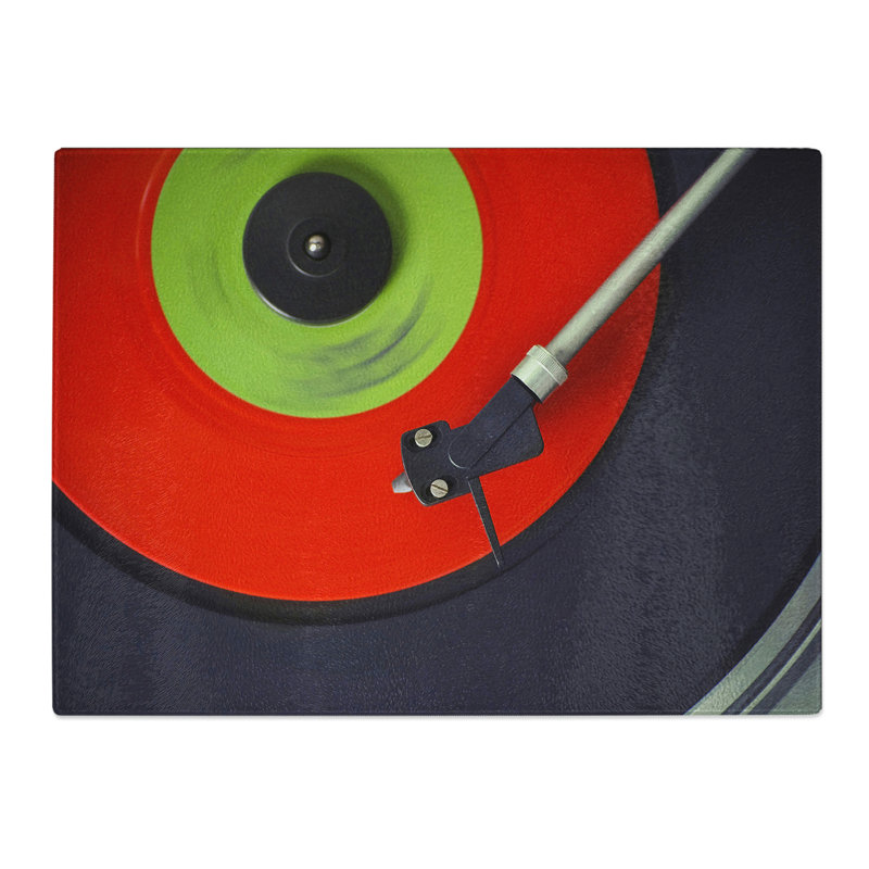 Turntable Record Vinyl  Glass Chopping Board
