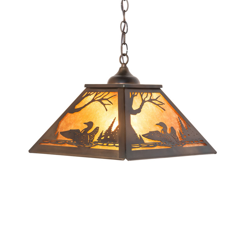16" Square Loon Pendant