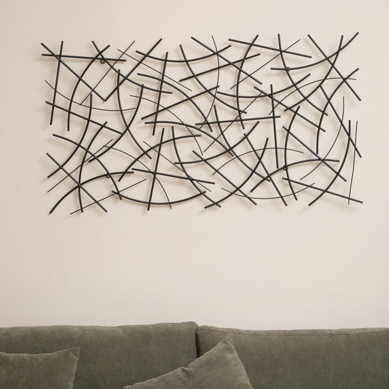 Art mural abstrait Polaris, Noir