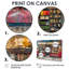 Décoration rétro rouge et bleue «I» - Boutiques et magasins - Décoration murale-968914374-968914395