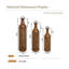 Ensemble de 3 vases de plancher en métal brun rustique, ensemble de grands vases gigognes avec découpes florales
