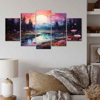 Art mural multicolore sur toile Northern Light