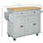 Grey Kitchen Storage Island With Drawers, Cabinets, Rubberwood Countertop, Spice Rack And Towel Bar For Space Optimization Movable Top Color - Organize Your Kitchenware