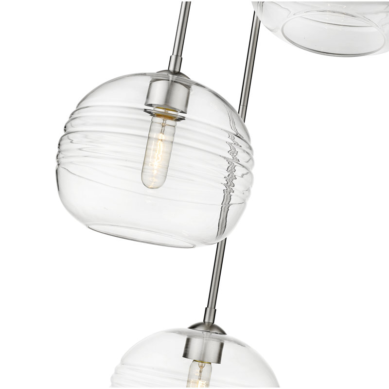 Calvert 3 - Light Cluster Pendant, Brushed Nickel