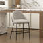 Tabouret de bar en acier inoxydable gris et noir Gracie-1898356507-1898840971