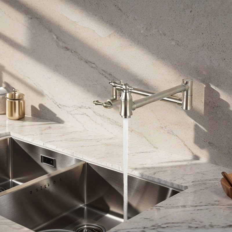 Casa Eclat Kitchen Faucet, Brushed Nickel