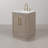 Hunner 24" Carrara White Marble Countertop Bath Vanity in Gray Oak with Faucet-1347849727