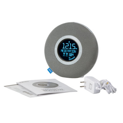 Réveil numérique de table avec alarme électrique gris