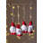 Charming Decorative Object Set (4 Pieces), Red & White Ceramic, 1.6 x 1.6 x 2.8 inches | 100% High-Quality Ceramic, Perfect for Home Decor & Gift Ideas, Adds Elegance to Any Space