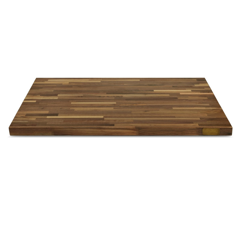 Comptoir de bloc de boucher, plateau de table en bois de noyer massif CONSDAN, l 36 po, H 1,5 po x L 60 po x l 36 po