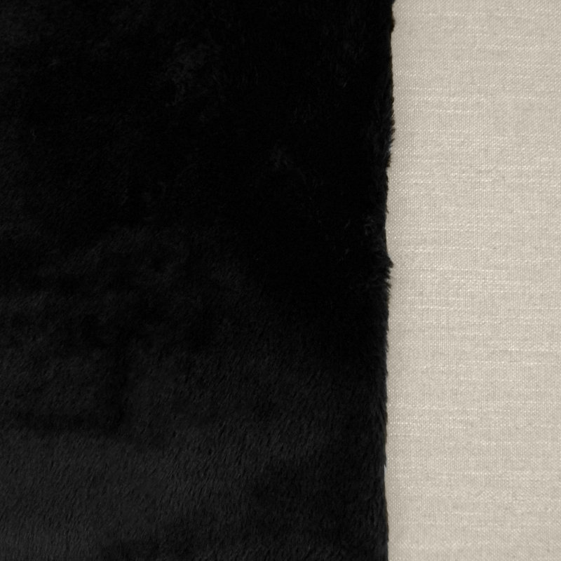 St. Moritz Pillow Cover & Insert, Rectangle 14"H x 24"W, Black