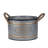 Of Three Metal Pots With Rope Handles And Gold Trim Detail, Grey Multi Color Composition, Nesting For Space Efficiency, 4.2 Lbs Decorative Pot Collection 3, Featuring Details, Color, - Saving Design,