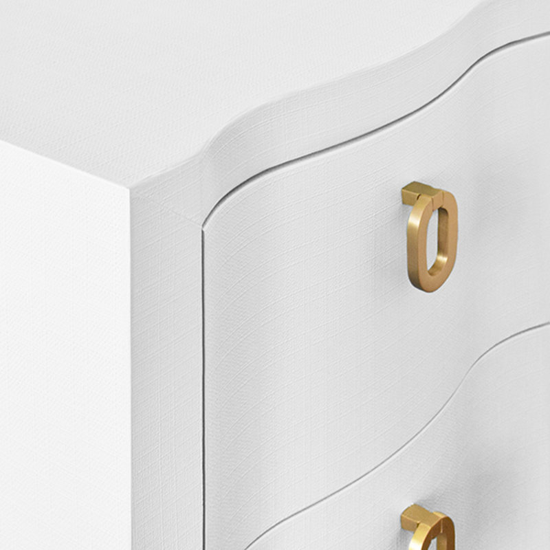 Helena Solid Wood End Table, White