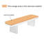 Banc rembourré en bois massif orange-239621111