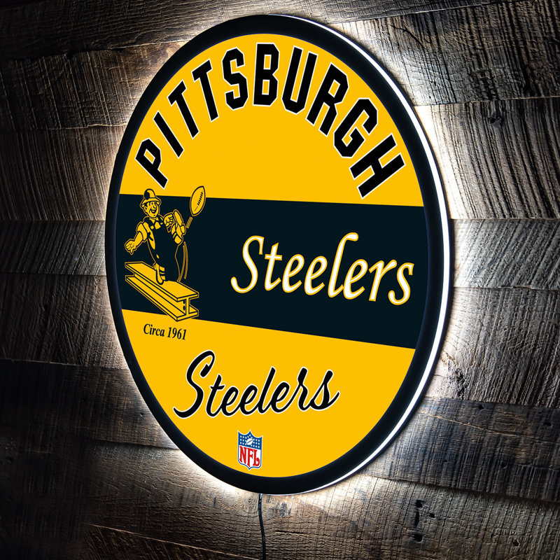 Enseigne murale NFL Vintage, NFL Pittsburgh Steelers