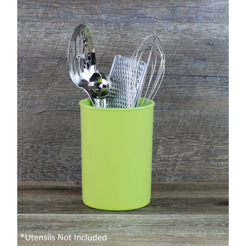 Pot à ustensiles en plastique Calypso Basics, Chaux