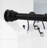 42"-72" Matte Black Regent Metal Shower Curtain Tension Rod Rust Resistant Non-slip