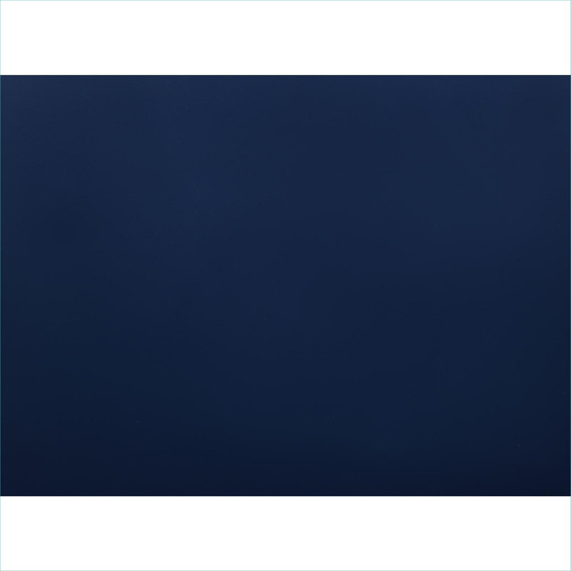 Structure de lit pleine grandeur de style transitionnel en bois massif de couleur bleue avec tête de lit à panneau DEL et conception de traîneau classique
