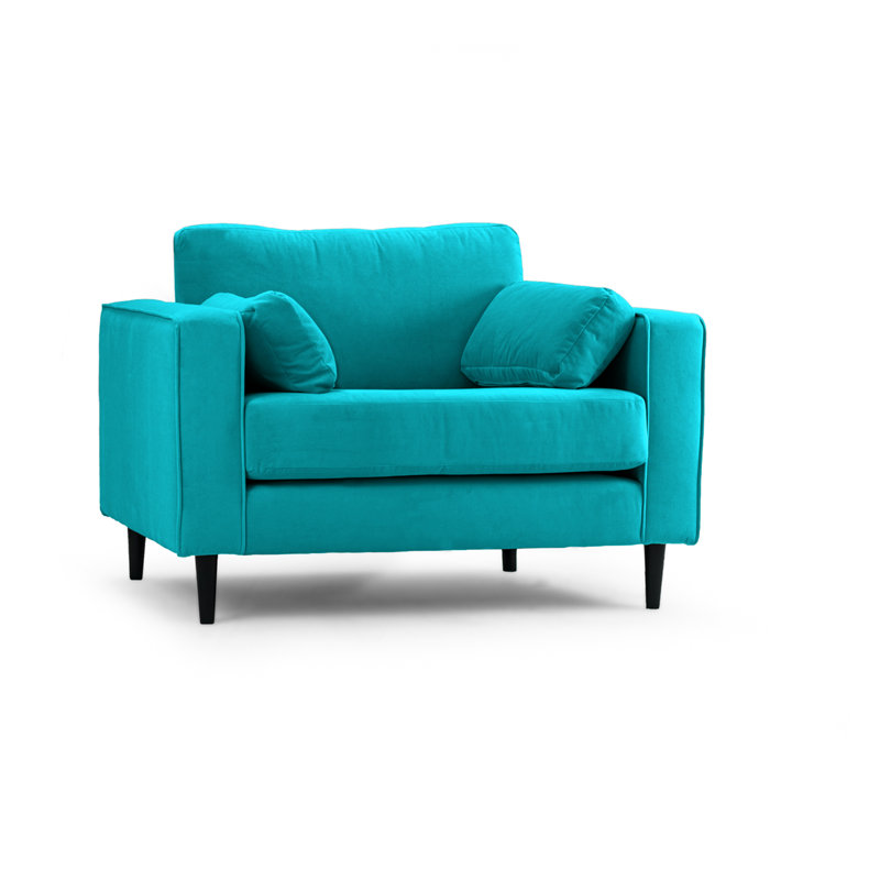 Millerville 2 Seater Velvet Sofa, Turquoise