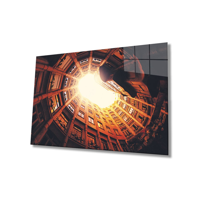 Élégante peinture décorative en verre trempé 18,1 po x 28,3 po | 100% verre trempé, épaisseur: 0,16 pouce | Superbe œuvre d'art pour la décoration intérieure, le salon et les espaces de bureau, durable et facile à nettoyer