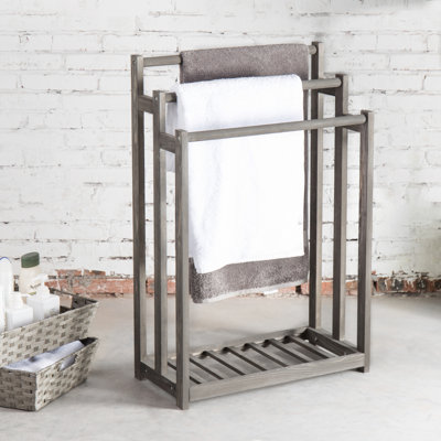 Porte-serviettes sur pied à 3 barres