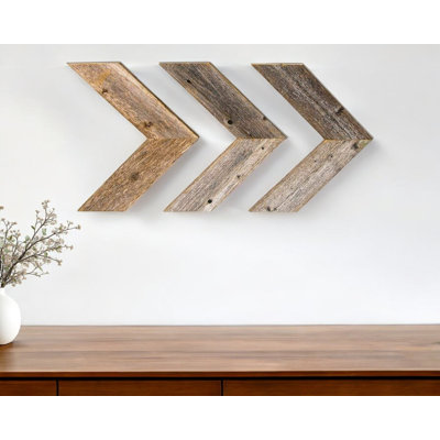 Décoration murale flèche en bois récupéré