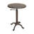 Elegant Brown 22" Round Side Table with Adjustable Height-1916732704