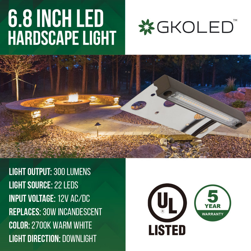 Silver Low Voltage Integrated LED Deck Light