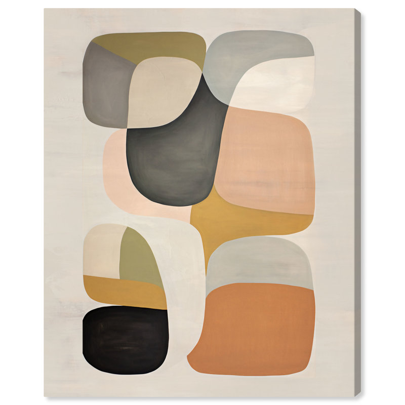 Soft Spot Boho Neutral Abstract Wall Art by Art Remedy, Silver Framed, 37" H x 31" W