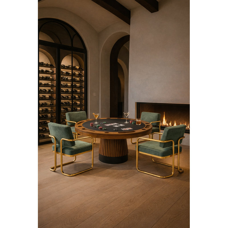 Table de poker 2 en 1 Prohibition Series - Noyer par RAM, Noyer