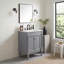 Armoire de meuble-lavabo simple 24 po avec lavabo de comptoir et grandes tablettes de rangement à 2 niveaux-2140805762-2141138965