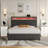 3-Piece Bedroom Set, Upholstered Bed with 2 Nightstands with 3 Drawers&USB Charging,Compact Size Doubles as Side Tables-922710702-921036346