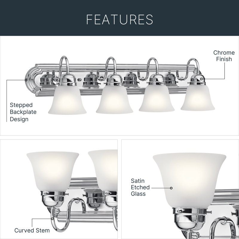 Ngo 4 - Light Dimmable Vanity Light, Chrome