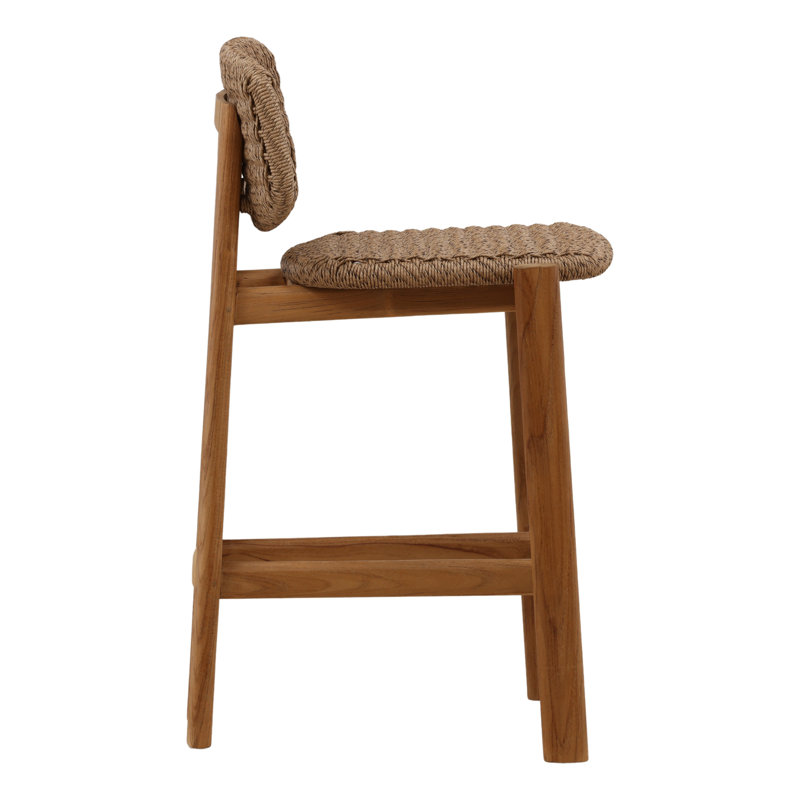 Alva Outdoor Counter Stool Light Brown