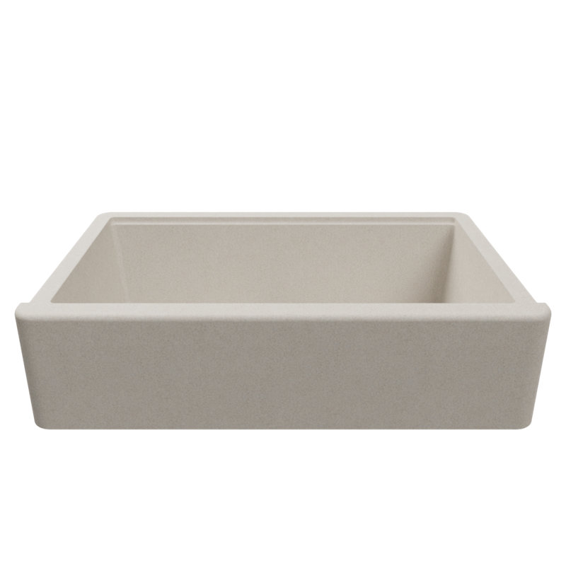 Titan Self-Trimming Farmhouse/Apron Kitchen Sink with Accessories, Tan, 33" L x 20" W x 9.6" H