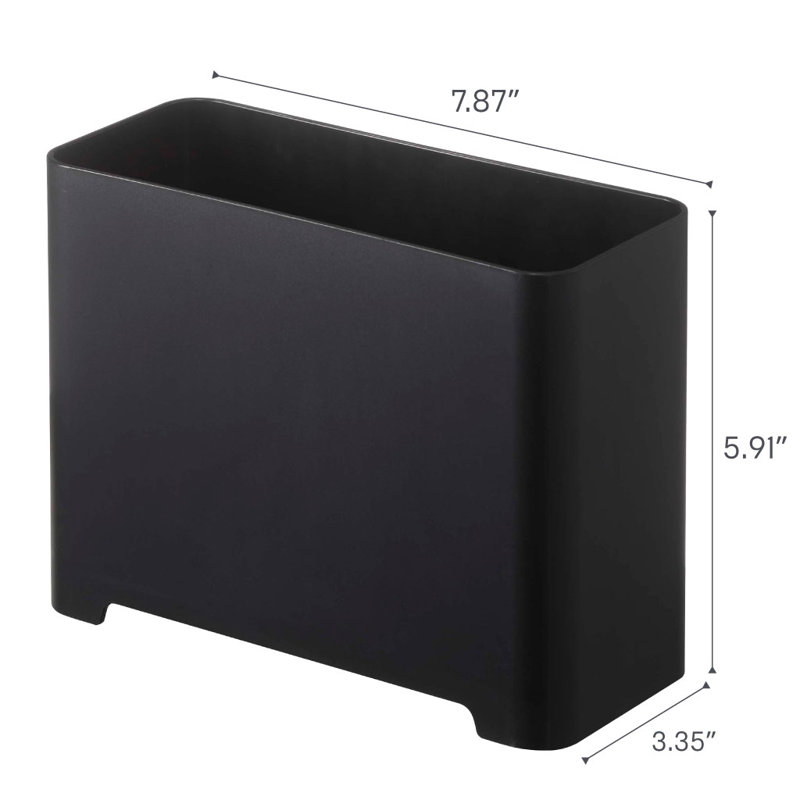Black Self-Draining Bathroom Organizer for Kids
