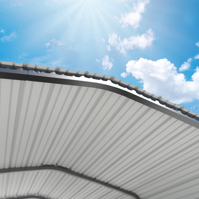 10'x15' Outdoor Carport, 8.53' H x 10' W x 15' D Ft