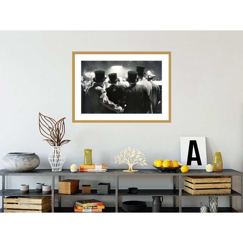 Autorama Top Hats by Dan Weiner -Framed Giclee Print, 29.83" H x 41.5" W