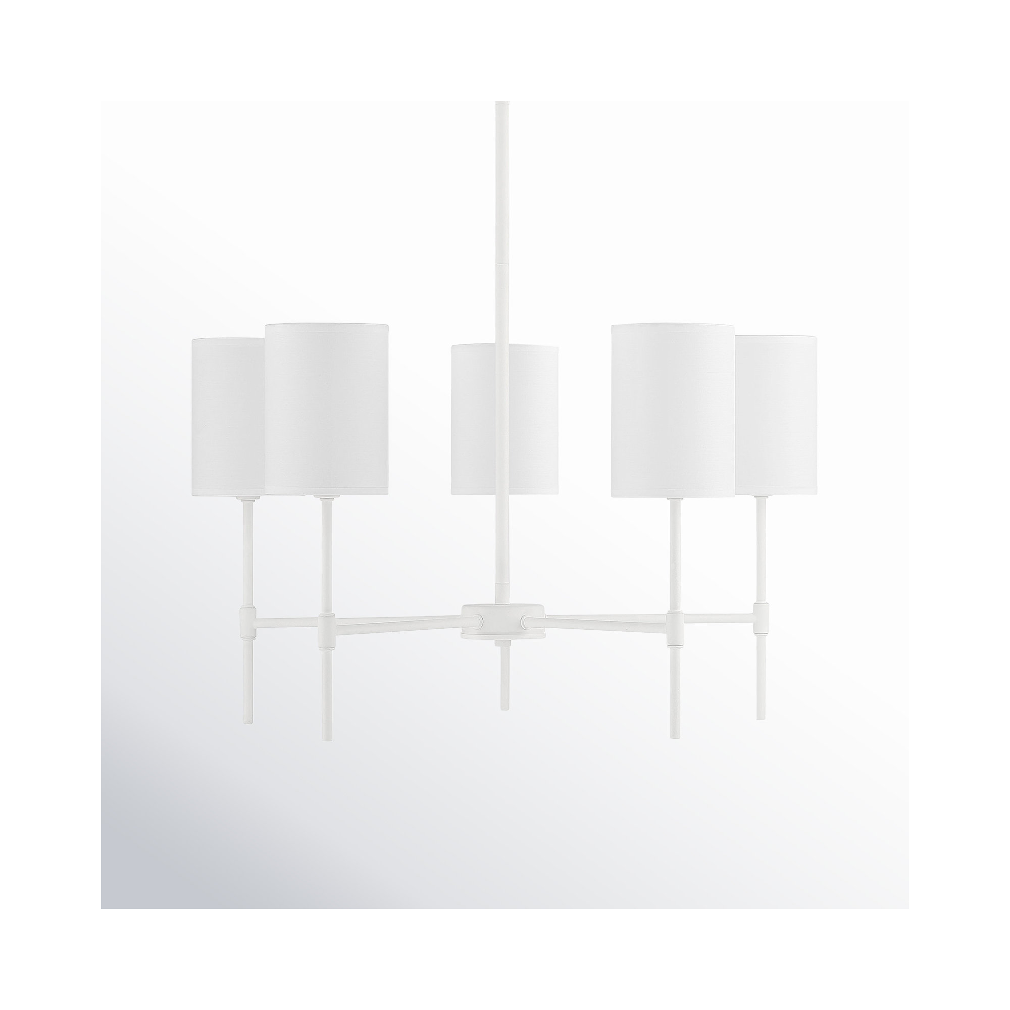 Ebers 5-Light Chandelier In Bisque White
