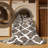 Machine Washable Trellis Gray Area Rug-124913535