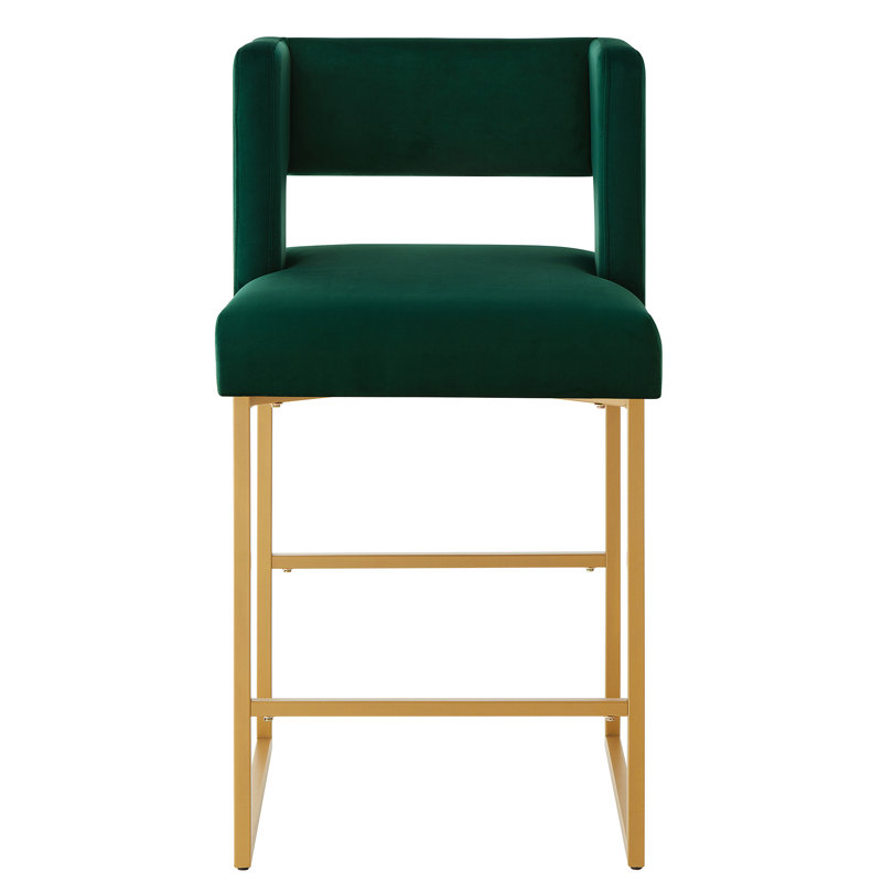 Tabourets de bar à hauteur de comptoir Modern, Emerald/Gold