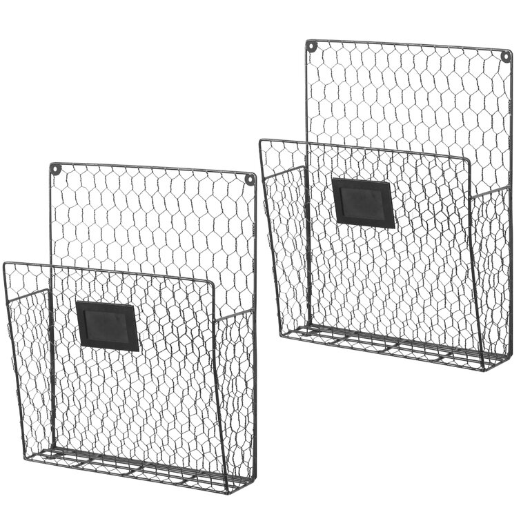 Wall Hanging Chicken Wire Baskets, Set of 2