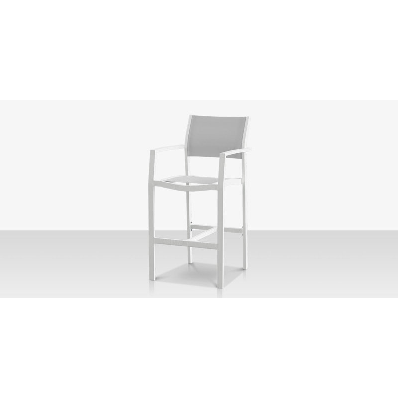 Chaise de bar Fusion, Gris nuageux, Blanc Tex