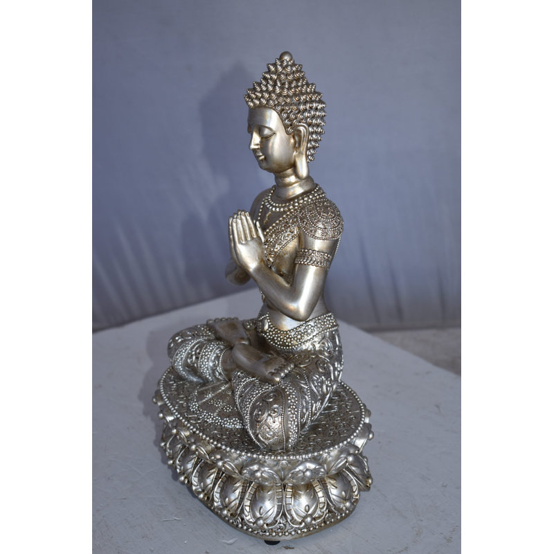 Statue de Bouddha médiation en résine Taille: 9 po x 6 po x H 14 po