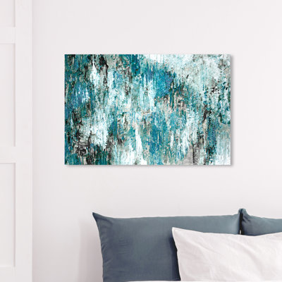 «Abstract Azul Cascade», reproduction d'art sur toile