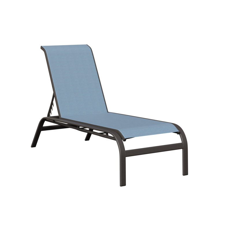 Chaise longue sans accoudoirs Berlin Gardens Murphy, Bleu, Graphite moucheté