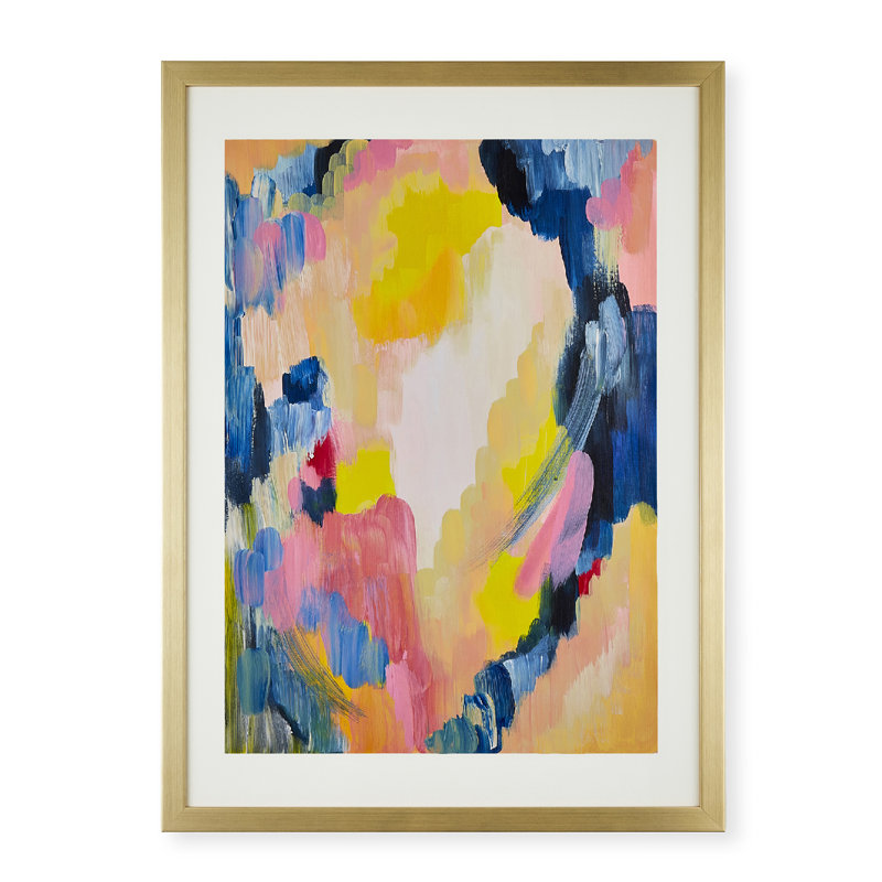 The Freya - Single Picture Frame Art Prints, Gold, 73cm H x 53cm W x 2cm D