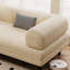Canapé-lit modulaire beige en coton et lin-129870629