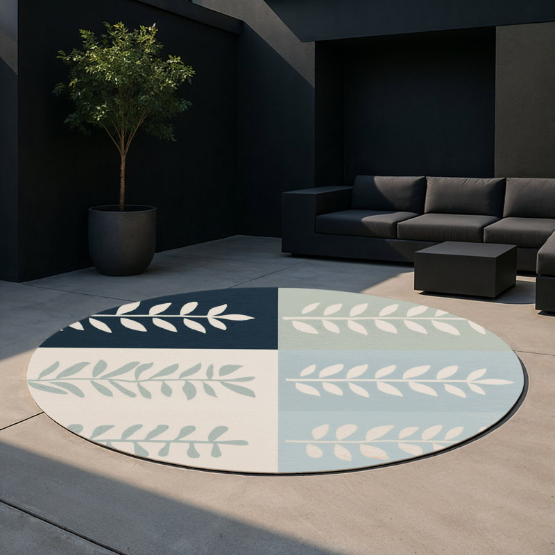 Pastel Grove Indoor And Outdoor Area Rug, Round 5'