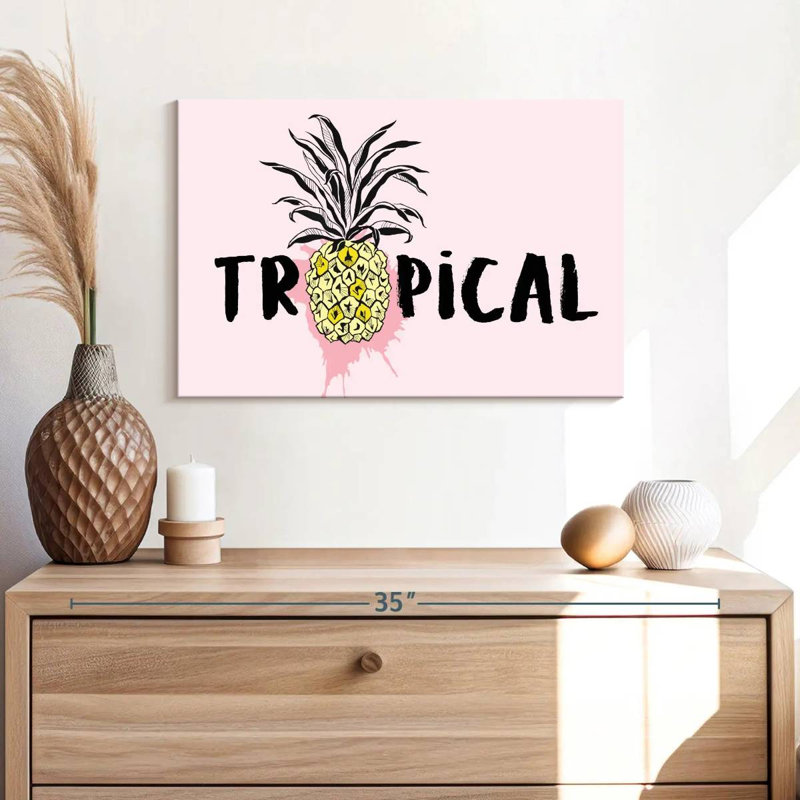 Yarlin Pineapple Typography, 16" H x 24" W